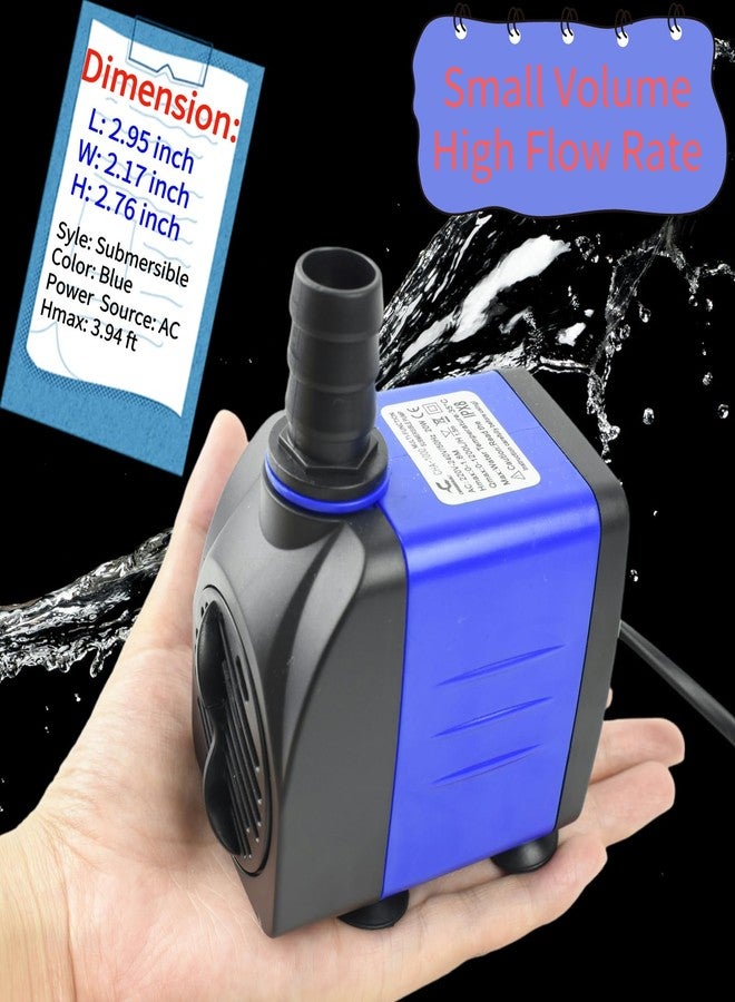 Conquerall CHA-750 720L/H AC 110V 185GPH Submersible Pump 12W Quiet Water Pump 3.94ft High Head for Fish Tanks, Ponds, Aquariums, Tabletop Fountains, Hydroponics and Pet Fountains - Image 2